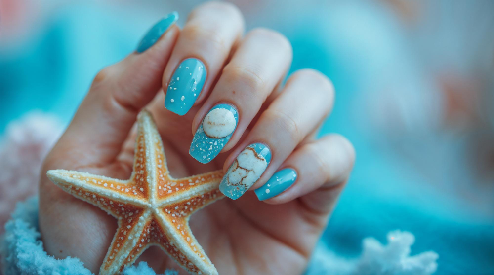 Elegant nail art designs are available at our modern nail salon Oyster Creek Dr.